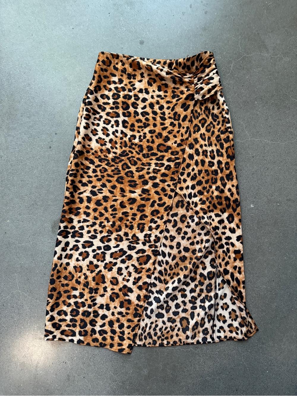 Zara Leopard Print Skirt with Slit